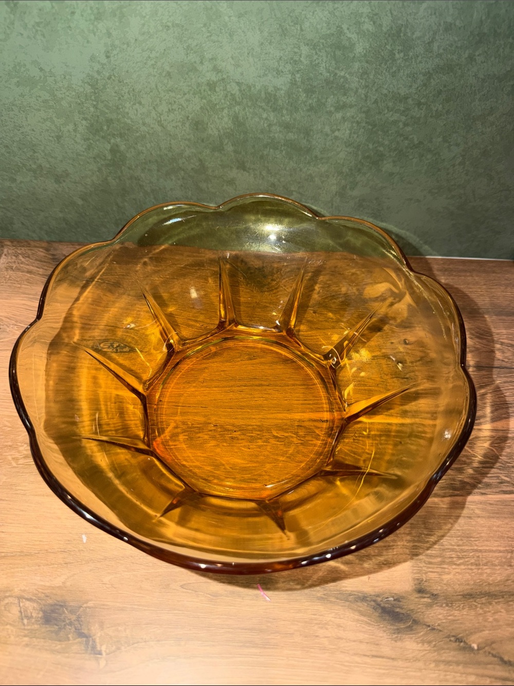 Anchor Hocking Amber Glass Bowl